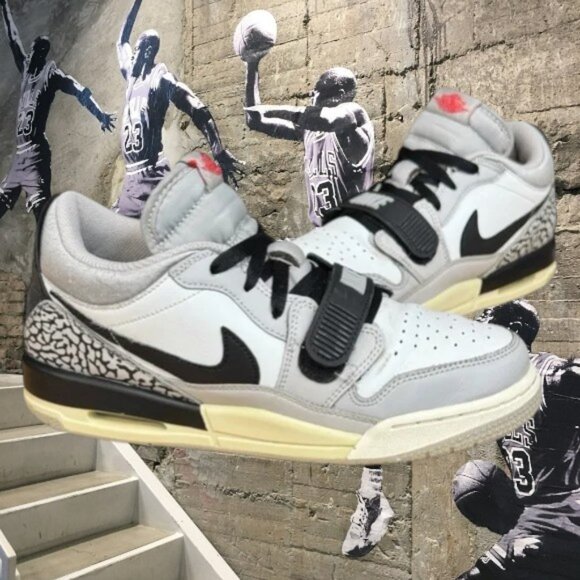 Nike Air Jordan Legacy 312 Low Lifestyle Grey/Black CD9054-101 Youth Size US 7 - Picture 2 of 13
